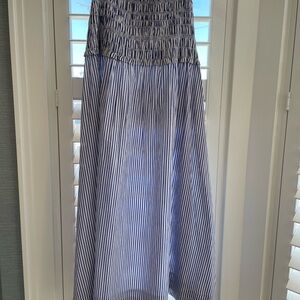 Apiece Apart Navy and White Maxi Skirt
